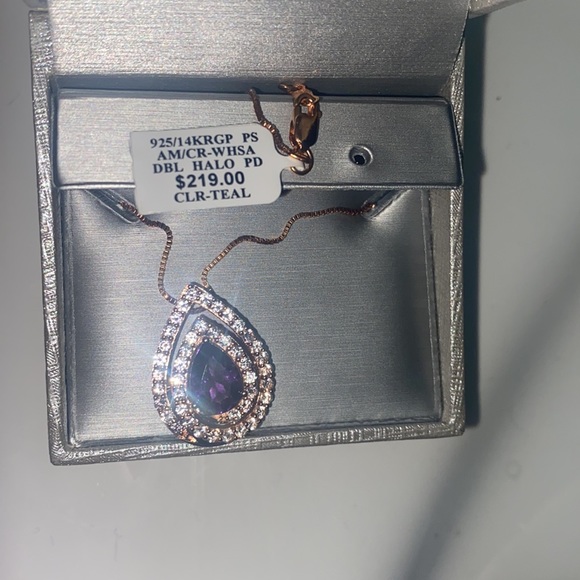 COPY - 14k silver purple ruby necklace - Picture 2 of 2